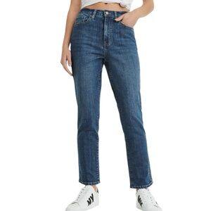 DKNY SOHO Cropped Slim Straight Jeans, Dark Wash